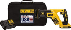 DeWALT - 20V, 0 to 2,900 SPM, Cordless Reciprocating Saw - 1-1/8" Stroke Length, 14-1/2" Saw Length, 1 Lithium-Ion Battery Included - Exact Tool & Supply