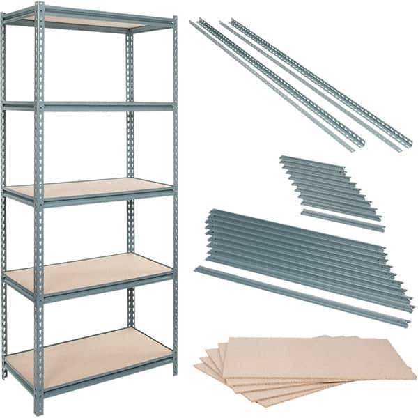 Value Collection - 36" Wide, 36 High, Open Shelving Accessory/Component - Particle Board, Use with Boltless Storage Rack - Exact Tool & Supply