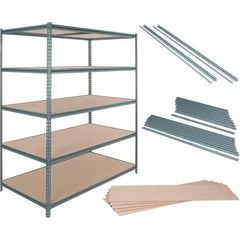 Value Collection - 72" Wide, 36 High, Open Shelving Accessory/Component - Particle Board, Use with Boltless Storage Rack - Exact Tool & Supply