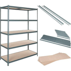Value Collection - 60" Wide, 36 High, Open Shelving Accessory/Component - Particle Board, Use with Boltless Storage Rack - Exact Tool & Supply