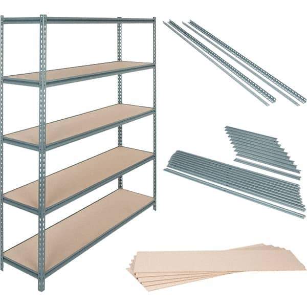 Value Collection - 72" Wide, 26 High, Open Shelving Accessory/Component - 16 Gauge Steel, Powder Coat Finish, Use with Boltless Storage Rack - Exact Tool & Supply