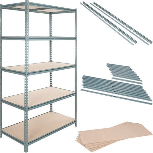Value Collection - 48" Wide, 36 High, Open Shelving Accessory/Component - Particle Board, Use with Boltless Storage Rack - Exact Tool & Supply