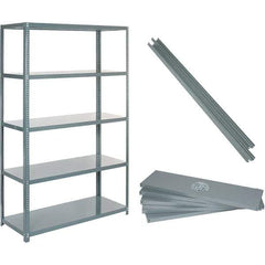 Value Collection - 60" Wide, 1-15/16 High, Open Shelving Accessory/Component - 14 Gauge Steel, Powder Coat Finish, Use with High Capacity Storage Racks - Exact Tool & Supply