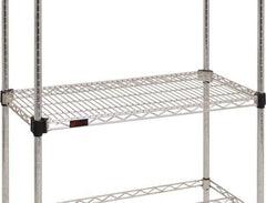 Eagle MHC - 60" Wide, 1-1/8 High, Open Shelving Accessory/Component - Steel Chrome Plated, Chrome Finish, 21" Deep, Use with Eagle MHC Shelving - Exact Tool & Supply