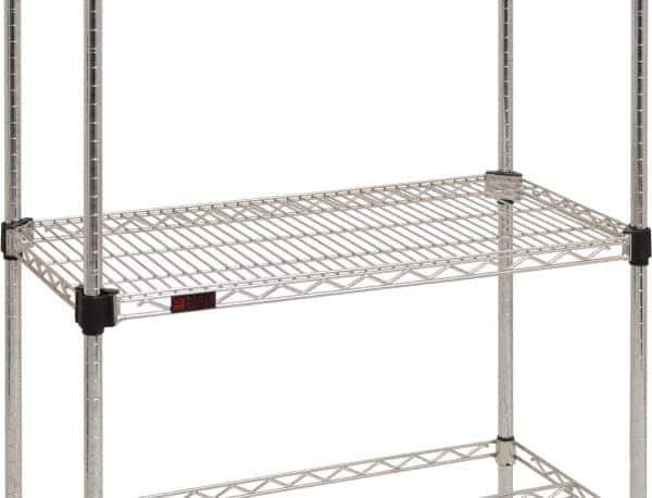 Eagle MHC - 36" Wide, 1-1/8 High, Open Shelving Accessory/Component - Steel Chrome Plated, Chrome Finish, 21" Deep, Use with Eagle MHC Shelving - Exact Tool & Supply