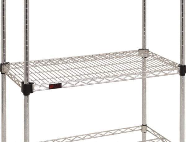 Eagle MHC - 48" Wide, 1-1/8 High, Open Shelving Accessory/Component - Steel Chrome Plated, Chrome Finish, 24" Deep, Use with Eagle MHC Shelving - Exact Tool & Supply