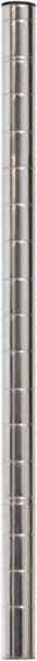 Eagle MHC - 1" Wide, 18 High, Open Shelving Accessory/Component - Steel Chrome Plated, Chrome Finish, 1" Deep, Use with Eagle MHC Shelving - Exact Tool & Supply