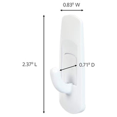 3M - All-Purpose & Utility Hooks; Type: Utility Hook ; Color: White - Exact Tool & Supply
