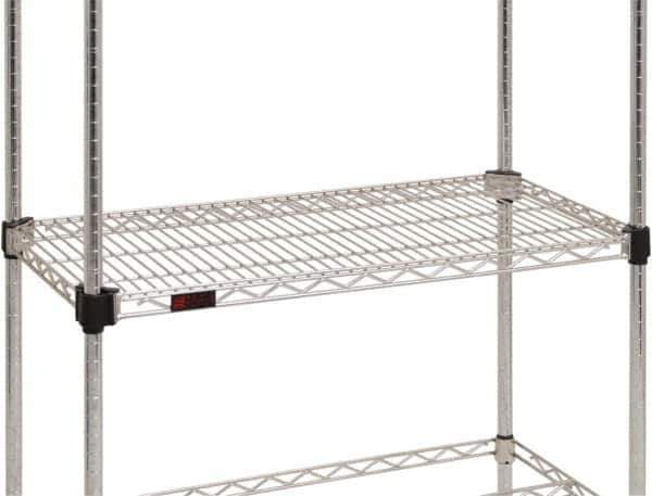 Eagle MHC - 36" Wide, 18 High, Open Shelving Accessory/Component - Steel Chrome Plated, Chrome Finish, Use with Eagle MHC Shelving - Exact Tool & Supply