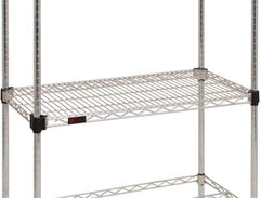 Eagle MHC - 36" Wide, 18 High, Open Shelving Accessory/Component - Steel Chrome Plated, Chrome Finish, Use with Eagle MHC Shelving - Exact Tool & Supply