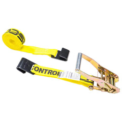 US Cargo Control - Slings & Tiedowns (Load-Rated); Type: Ratchet Tie Down ; Length (Feet): 12 ; Basket Capacity (Lb.): 3333 ; Material: Polyester ; Color: Yellow - Exact Tool & Supply