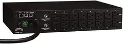 Tripp-Lite - 16 Outlets, 120 VAC30 Amps, 12' Cord, Power Outlet Strip - Rack Mount, 5-15/20R NEMA Configuration, 19" Strip - Exact Tool & Supply