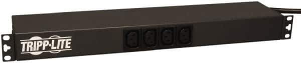 Tripp-Lite - 14 Outlets, 200/240 Volts, 20 Amps, 12' Cord, Power Outlet Strip - Rack Mount, 5-15/20R NEMA Configuration, 19" Strip - Exact Tool & Supply
