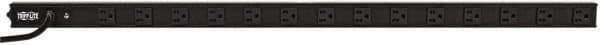 Tripp-Lite - 14 Outlets, 120 VAC20 Amps, 15' Cord, Power Outlet Strip - Rack Mount, 5-15R NEMA Configuration, 19" Strip - Exact Tool & Supply