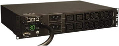 Tripp-Lite - 16 Outlets, 200/240 Volts, 30 Amps, 12' Cord, Power Outlet Strip - Rack Mount, 5-15/20R NEMA Configuration, 19" Strip - Exact Tool & Supply