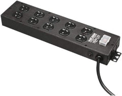 Tripp-Lite - 8 Outlets, 120 VAC15 Amps, 15' Cord, Power Outlet Strip - Keyhole, Tab Mount, 5-15 NEMA Configuration, 17-1/2" Strip - Exact Tool & Supply