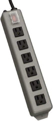 Tripp-Lite - 6 Outlets, 120 VAC15 Amps, 15' Cord, Power Outlet Strip - Keyhole, Tab Mount, 5-15 NEMA Configuration, 13-3/4" Strip - Exact Tool & Supply