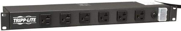 Tripp-Lite - 12 Outlets, 120 VAC20 Amps, 15' Cord, Power Outlet Strip - Rack Mount, 5-15/20R NEMA Configuration, 9" Strip - Exact Tool & Supply