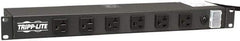 Tripp-Lite - 12 Outlets, 120 VAC20 Amps, 15' Cord, Power Outlet Strip - Rack Mount, 5-15/20R NEMA Configuration, 9" Strip - Exact Tool & Supply