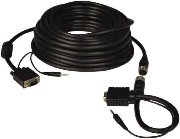 Tripp-Lite - 50' Long, VGA, HD15 Computer Cable - Black, Male x Male - Exact Tool & Supply