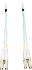 Tripp-Lite - 82' Long, LC/LC Head, Multimode Fiber Optic Cable - Aqua, Use with LAN - Exact Tool & Supply