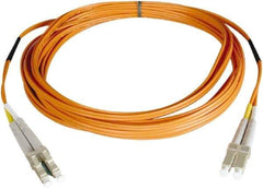 Tripp-Lite - 50' Long, LC/LC Head, Multimode Fiber Optic Cable - Aqua, Use with LAN - Exact Tool & Supply