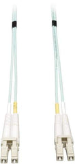 Tripp-Lite - 3' Long, LC/LC Head, Multimode Fiber Optic Cable - Aqua, Use with LAN - Exact Tool & Supply