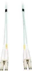 Tripp-Lite - 23' Long, LC/LC Head, Multimode Fiber Optic Cable - Aqua, Use with LAN - Exact Tool & Supply