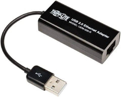Tripp-Lite - Network Adapter - USB A Male Connector, Black, Use with 10/100Mbps Network - Exact Tool & Supply