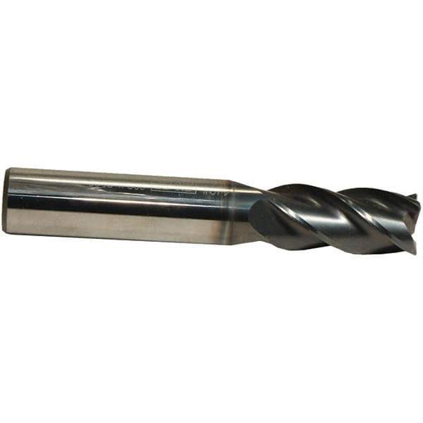 Emuge - 3/16" Diam, 7/16" LOC, 4 Flute Solid Carbide Roughing & Finishing End Mill - CrN Finish, 2" OAL, 3/16" Shank Diam, Cylindrical Shank, 38° Helix, Centercutting, Regular Length - Exact Tool & Supply