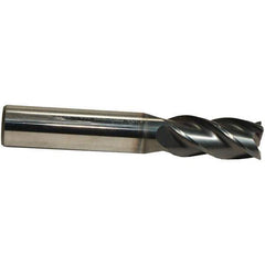 Emuge - 3/16" Diam, 7/16" LOC, 4 Flute Solid Carbide Roughing & Finishing End Mill - CrN Finish, 2" OAL, 3/16" Shank Diam, Cylindrical Shank, 38° Helix, Centercutting, Regular Length - Exact Tool & Supply