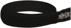 Tripp-Lite - 10" Long Black Hook & Loop Standard Cable Tie - 3" Max Bundle Diam - Exact Tool & Supply