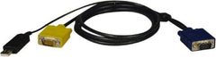 Tripp-Lite - 6' Long, HD15, HD15/USB A Computer Cable - Black, Male x Male x Male - Exact Tool & Supply
