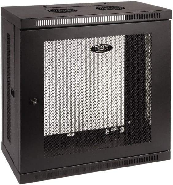 Tripp-Lite - 23.62" Overall Width x 12" Rack Height x 13" Overall Depth Data Cable Enclosure - 200 Lb Capacity, Black - Exact Tool & Supply