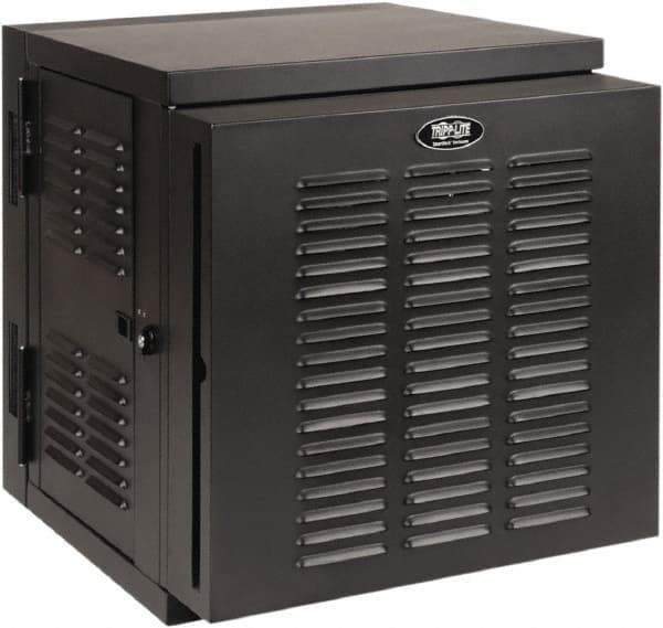 Tripp-Lite - 23.62" Overall Width x 12" Rack Height x 26.42" Overall Depth Data Cable Enclosure - 3,000 Lb Capacity, Black - Exact Tool & Supply