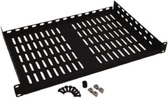 Tripp-Lite - 19" Overall Width x 1" Rack Height x 12" Overall Depth Data Cable Enclosure - 40 Lb Capacity, Black - Exact Tool & Supply