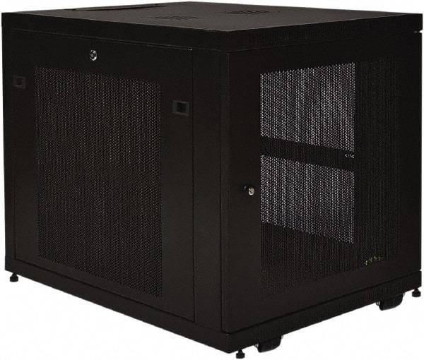Tripp-Lite - 23.6" Overall Width x 12" Rack Height x 33-1/2" Overall Depth Data Cable Enclosure - 3,000 Lb Capacity, Black - Exact Tool & Supply