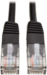 Tripp-Lite - Cat5e, 24 AWG, 8 Wires, 550 MHz, Unshielded Network & Ethernet Cable - Black, PVC, 50' OAL - Exact Tool & Supply
