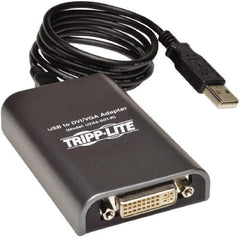 Tripp-Lite - External Multi-Monitor Video Card - USB Connector, Black, Use with Cabling and Video Applications - Exact Tool & Supply