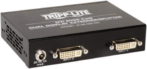 Tripp-Lite - Extender Splitter - RJ45 Connector, Black, Use with Cabling and Video Applications - Exact Tool & Supply
