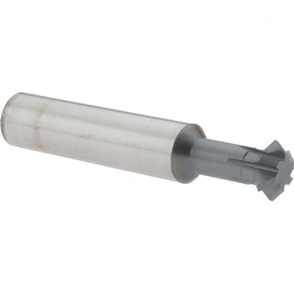 Accupro - 5/8° 5/8" Cut Diam, 0.25" Cut Width, 5/8" Shank, Solid Carbide Double-Angle Cutter - Exact Tool & Supply