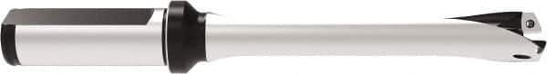 Allied Machine and Engineering - Series 17, 17 to 17.99mm Diam, 3/4" Diam Straight Shank with Flange, Straight Flute Spade Drill - 2-1/8" Max Depth, 5.4516" OAL, Standard Length, Through Coolant - Exact Tool & Supply