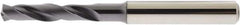 Accupro - 3/16" 140° Spiral Flute Solid Carbide Screw Machine Drill Bit - AlTiN Finish, Right Hand Cut, 28mm Flute Length, 66mm OAL, Straight Shank - Exact Tool & Supply