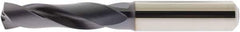 Accupro - 5.2mm 140° Spiral Flute Solid Carbide Screw Machine Drill Bit - AlTiN Finish, Right Hand Cut, 28mm Flute Length, 66mm OAL, Straight Shank, Through Coolant - Exact Tool & Supply