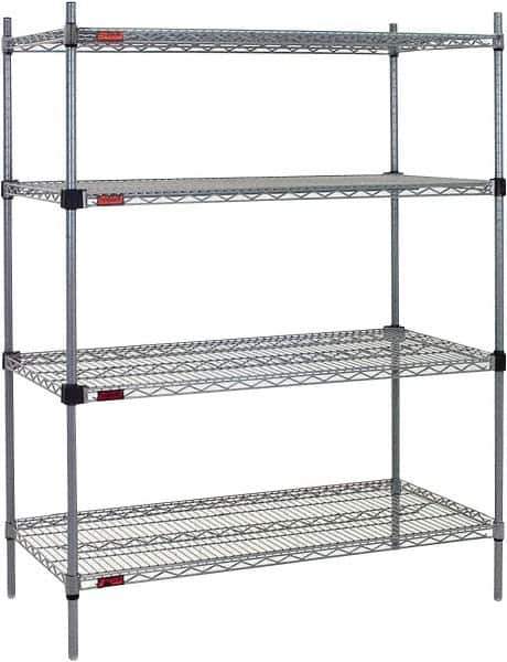 Eagle MHC - 4 Shelf Eagle MHC Wire Shelving - Starter Unit - 72" Wide x 24" Deep x 74" High, - Exact Tool & Supply