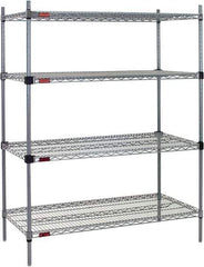Eagle MHC - 4 Shelf Eagle MHC Wire Shelving - Starter Unit - 72" Wide x 24" Deep x 74" High, - Exact Tool & Supply