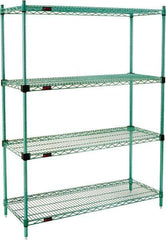 Eagle MHC - 4 Shelf Eagle MHC Wire Shelving - Starter Unit - 60" Wide x 24" Deep x 74" High, - Exact Tool & Supply