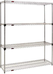 Eagle MHC - 4 Shelf Eagle MHC Wire Shelving - Starter Unit - 48" Wide x 24" Deep x 74" High, - Exact Tool & Supply