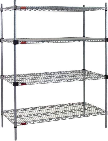Eagle MHC - 4 Shelf Eagle MHC Wire Shelving - Starter Unit - 48" Wide x 24" Deep x 74" High, - Exact Tool & Supply