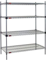 Eagle MHC - 4 Shelf Eagle MHC Wire Shelving - Starter Unit - 48" Wide x 24" Deep x 74" High, - Exact Tool & Supply